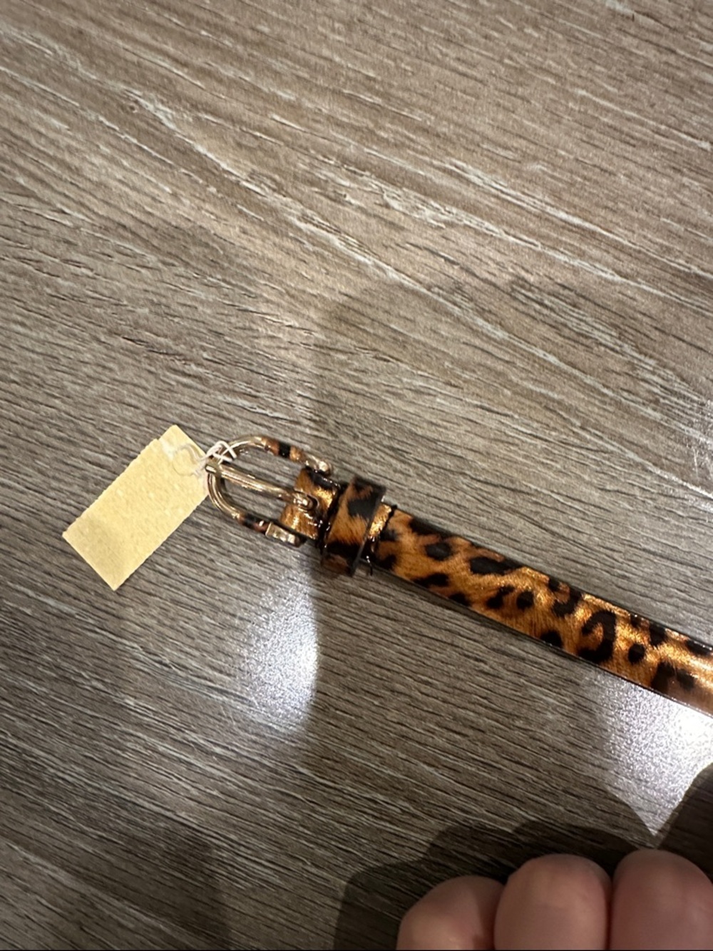 Leopard Print Women’s Belt - Brown